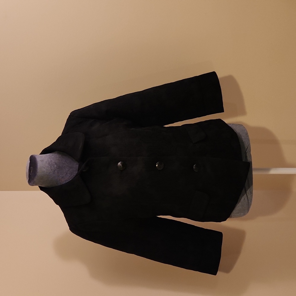 Black Flower Pattern Blazer - image 1